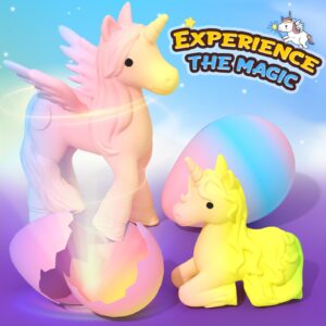 Unicorn Hatching Rainbow Eggs for Kids – 6 Pack Unicorn Gifts for Boys & Girls, Birthday Easter Basket Stuffers Gift Ideas for Kids 3+ Year Old – Girl Gifts for Ages 3 4 5 6 7 8