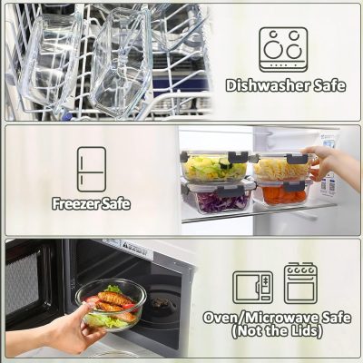 🧊 24-Piece Glass Food Storage Set – Airtight, Oven & Microwave Safe - Image 6