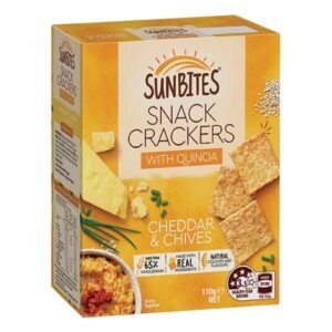 Sunbites Snack Crackers Cheddar & Chives 110g