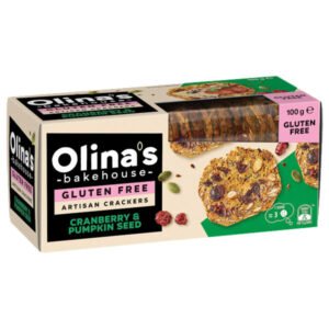 Olina's Crackers Cranberry Pumpkin Seed Gluten Free 100g